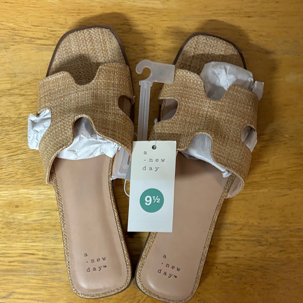 A New Day Tan Sandals Size 9 1/2